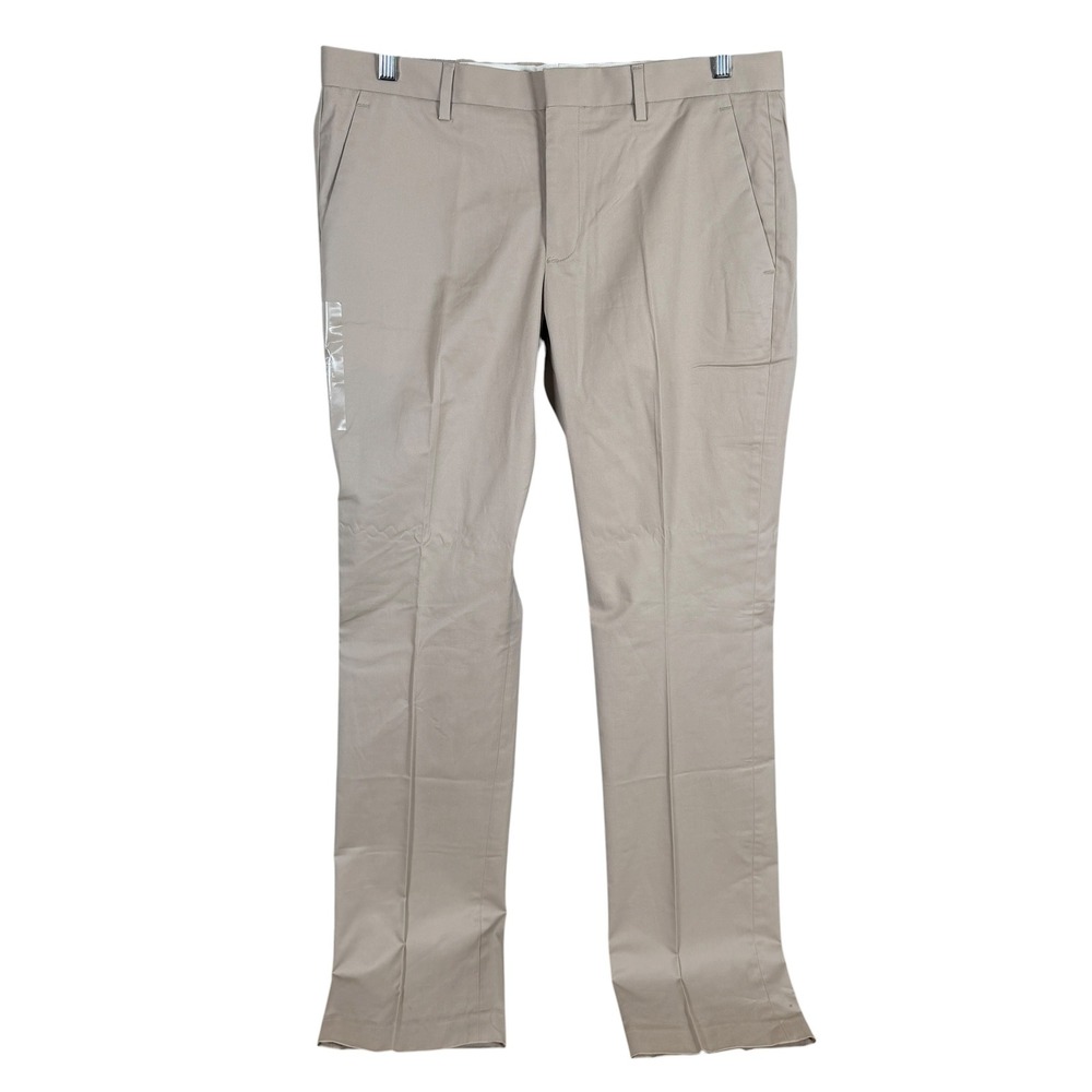 Express Photographer Chino Pants Mens 32x34 Khaki Slim Fit Straight Leg NEW